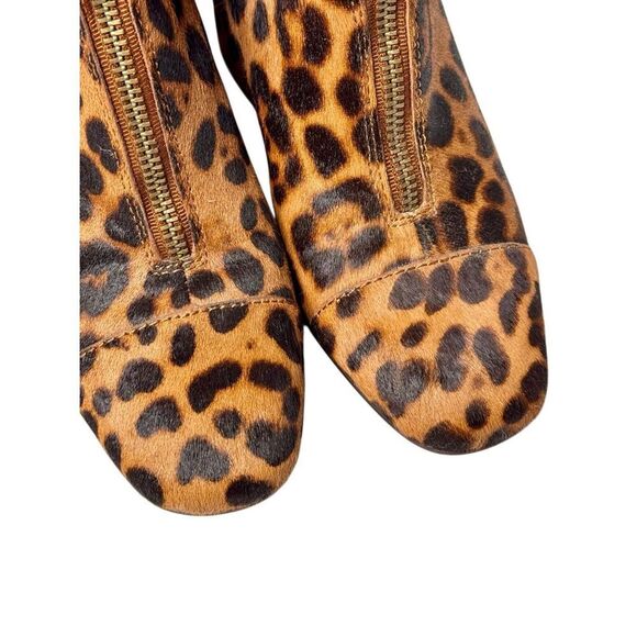Madewell the amalia zip boots in leopard calf hair print size 5 - Picture 9 of 14